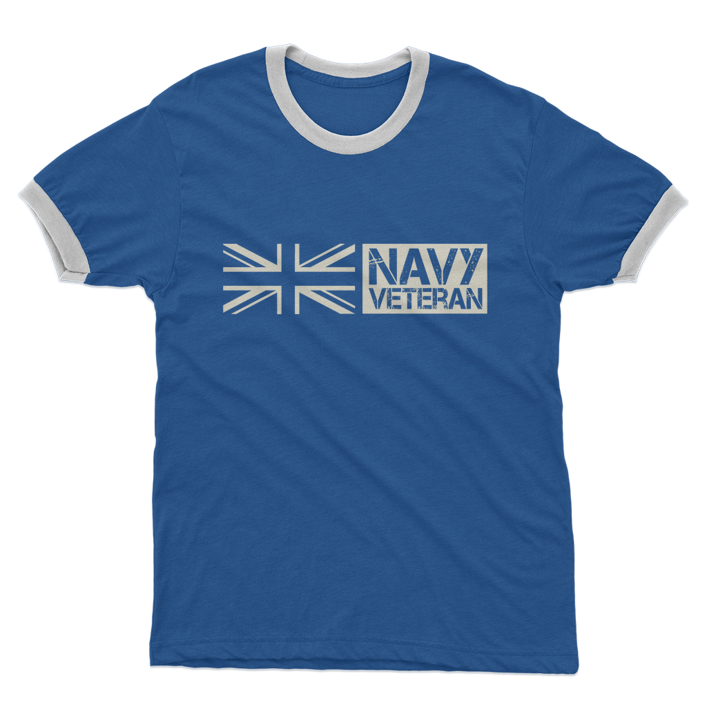 Navy Veteran Adult Ringer T-Shirt