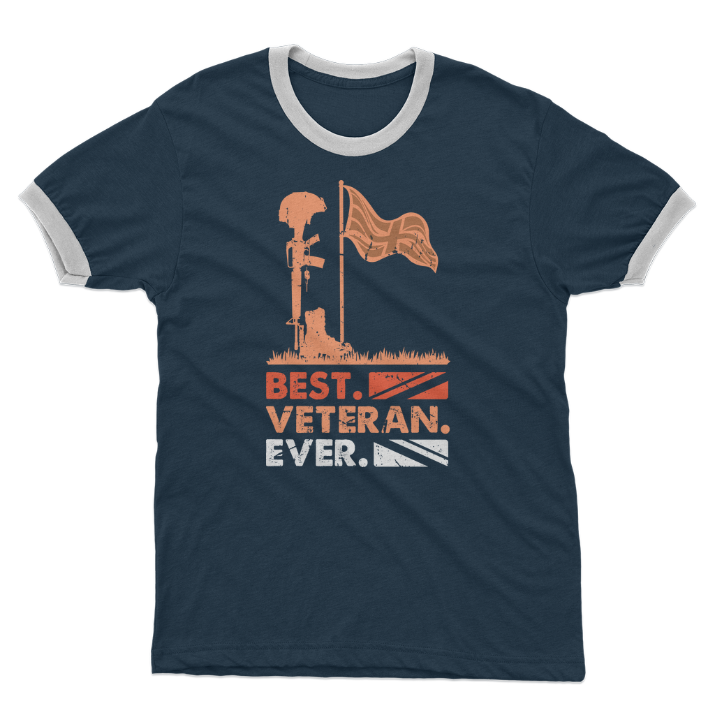 Best. Veteran. Ever. Adult Ringer T-Shirt