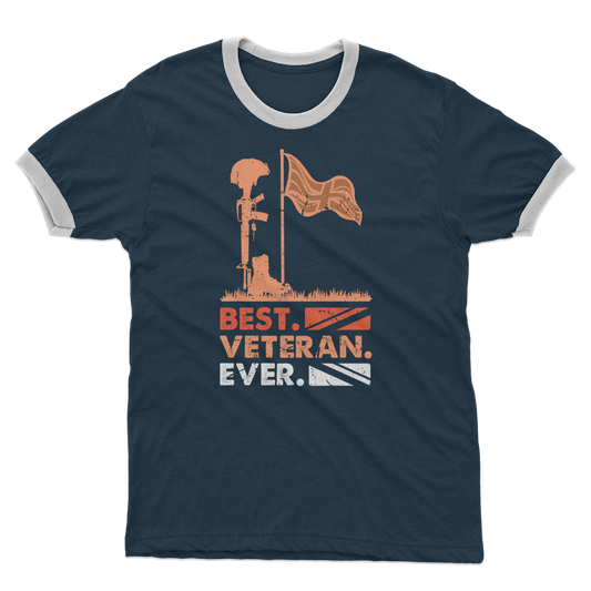 Best. Veteran. Ever. Adult Ringer T-Shirt