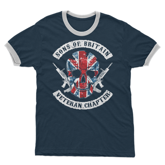 Sons Of Britain - Veteran Chapter Adult Ringer T-Shirt
