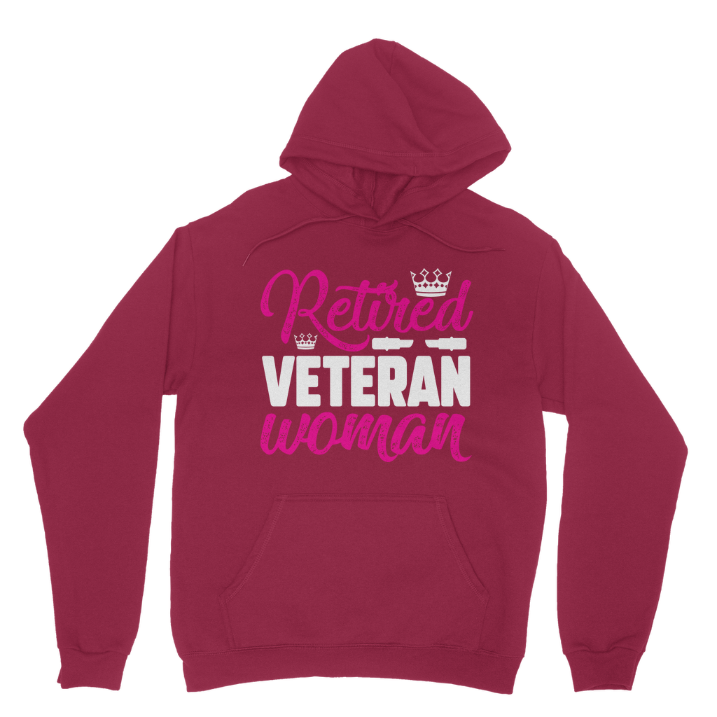 Retired Veteran Women Classic Adult Hoodie