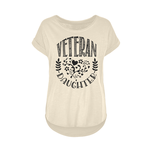 Veteran Daughter Women's Long Slub T-Shirt XS-5XL
