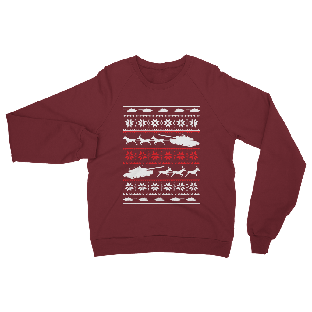 Army Sleigh Tank Christmas Classic Adult Sweatshirt