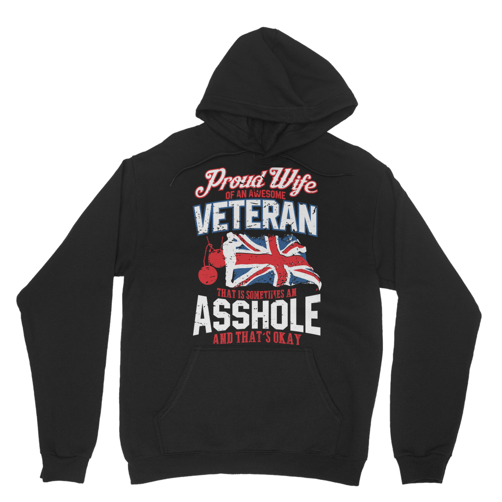 Proud Wife Of An Awesome Veteran Classic Adult Hoodie