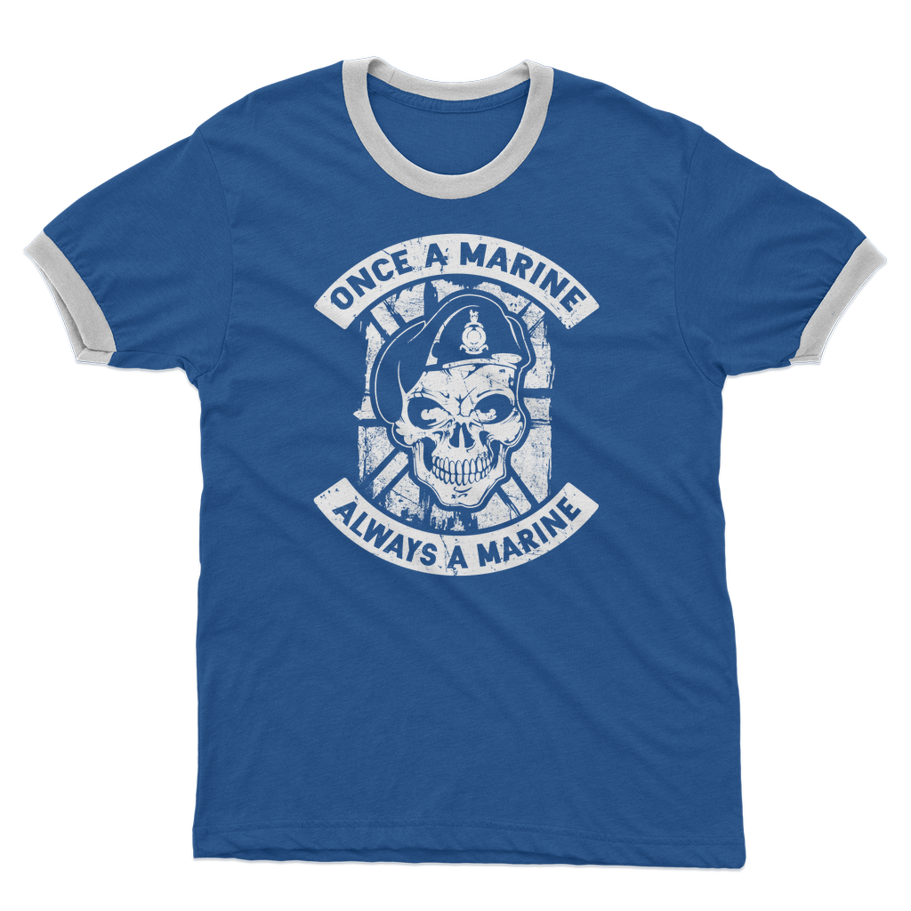 Once a Marine, always a Marine! Adult Ringer T-Shirt