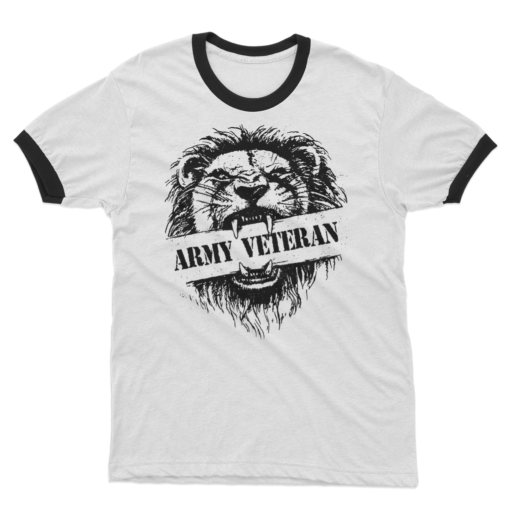Army Veteran x British Lion Adult Ringer T-Shirt