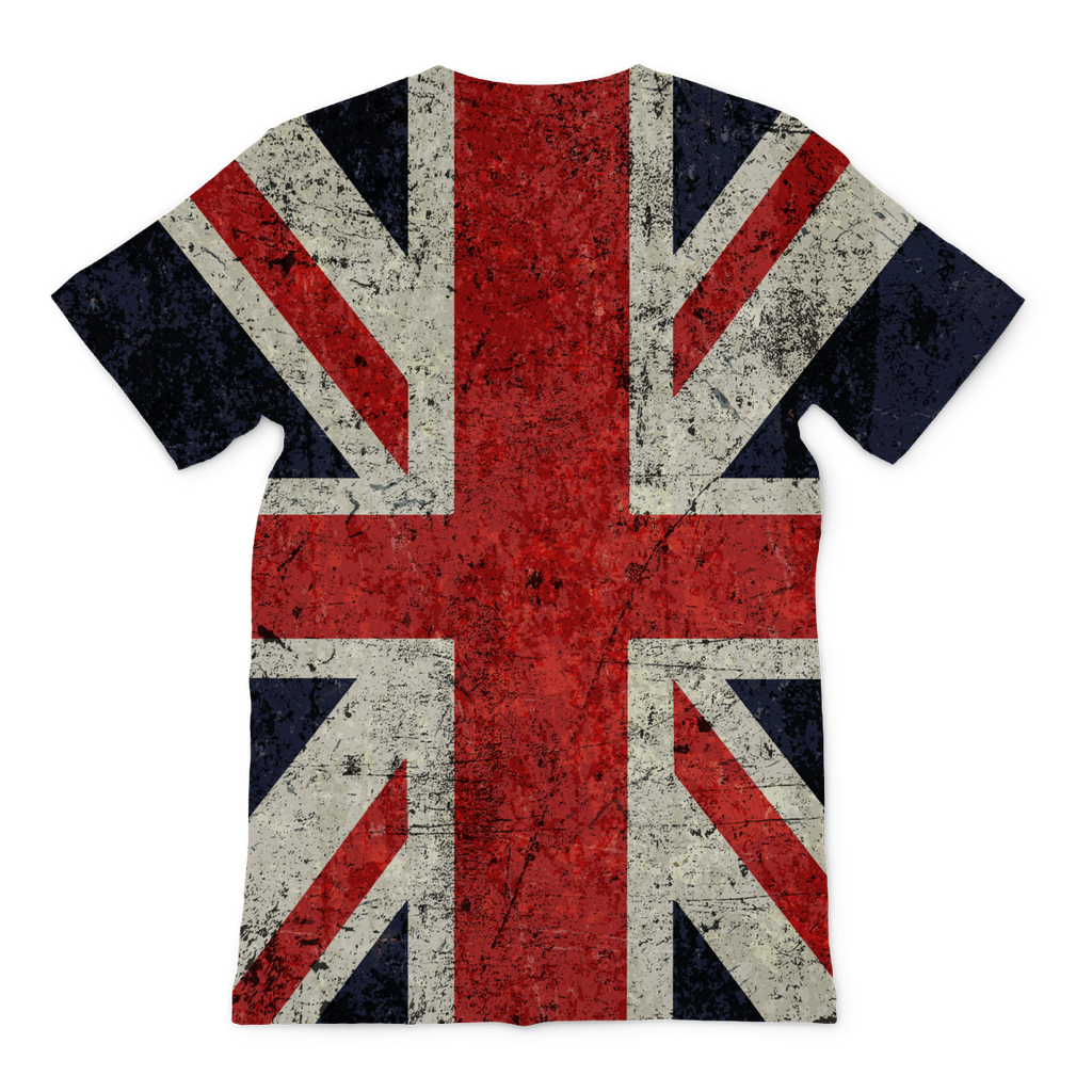 Union Jack All Over Printed Premium 2 Sided Adult T-Shirt