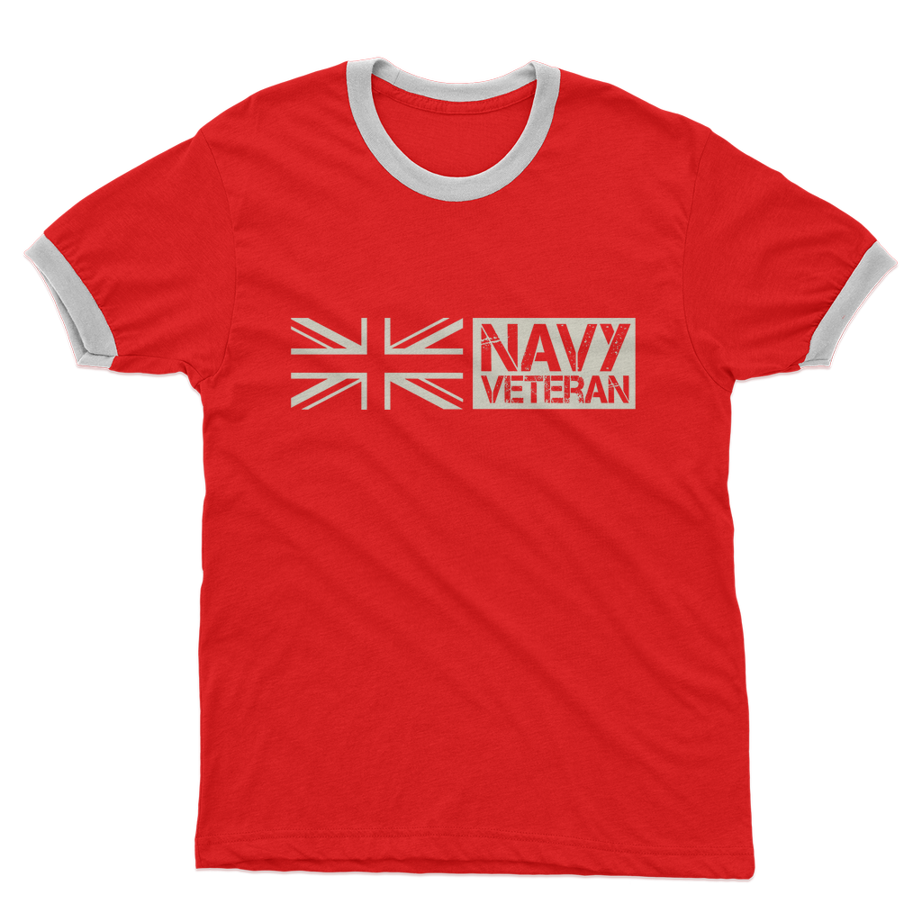 Navy Veteran Adult Ringer T-Shirt