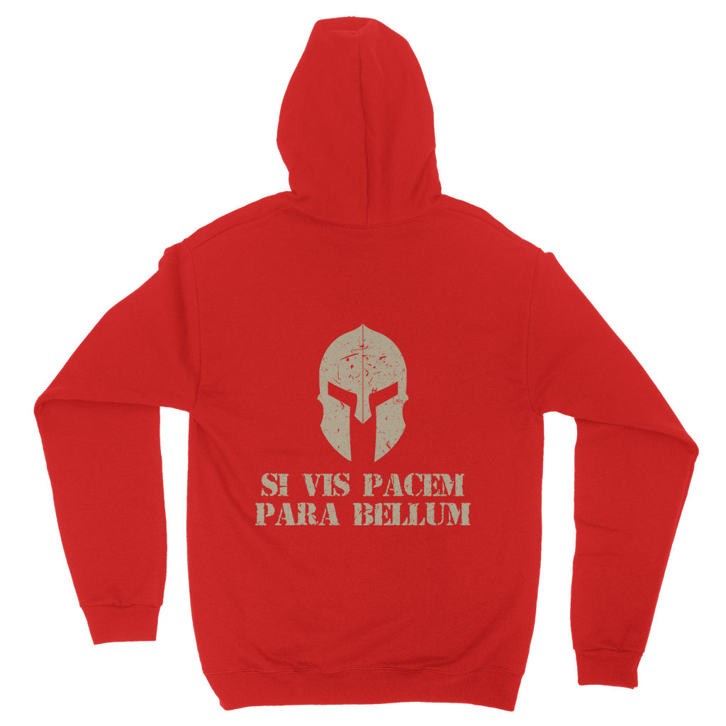 Spartan x Si Vis Pacem Para Bellum (Back print) Classic Adult Hoodie