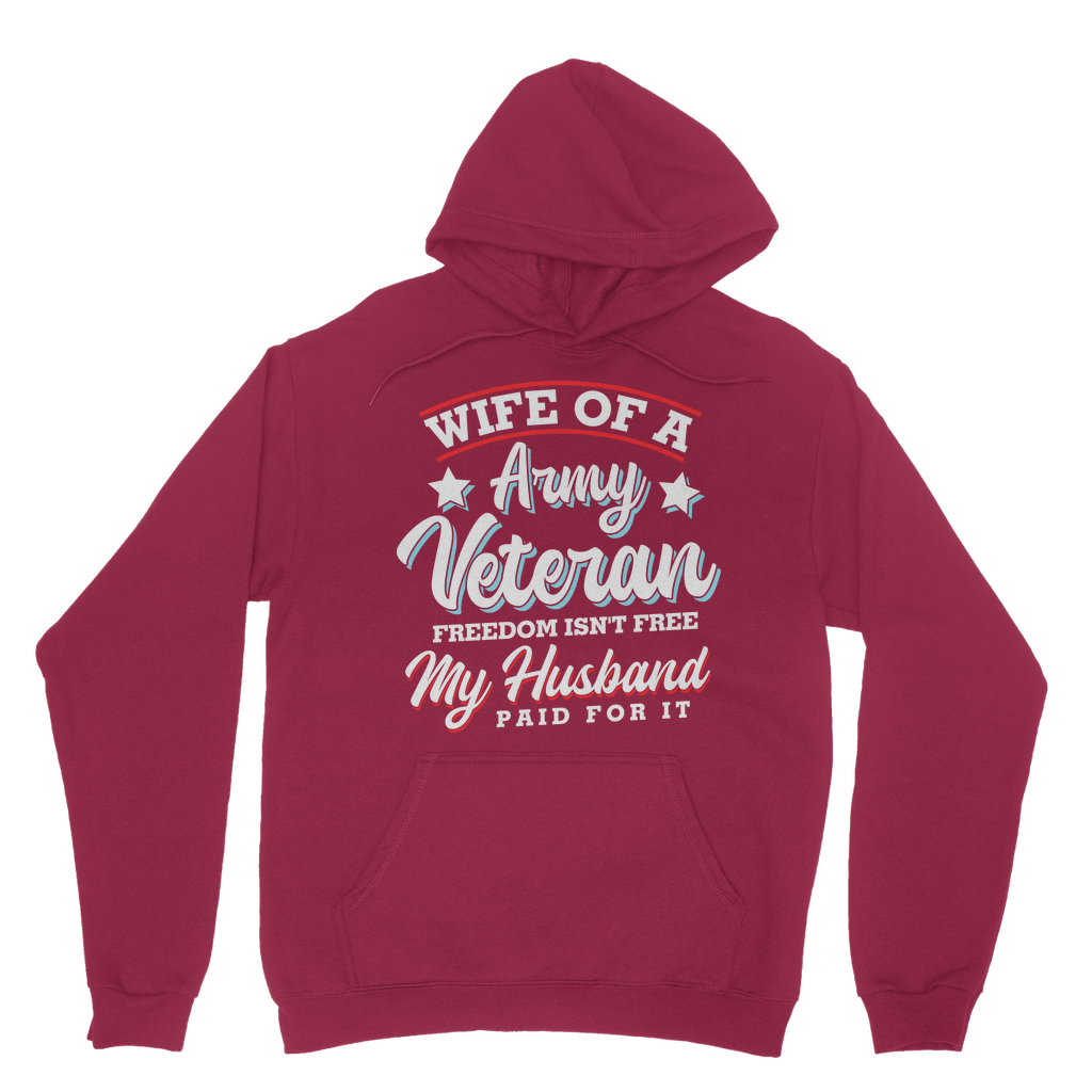 Wife of a Army Veteran Classic Adult Hoodie