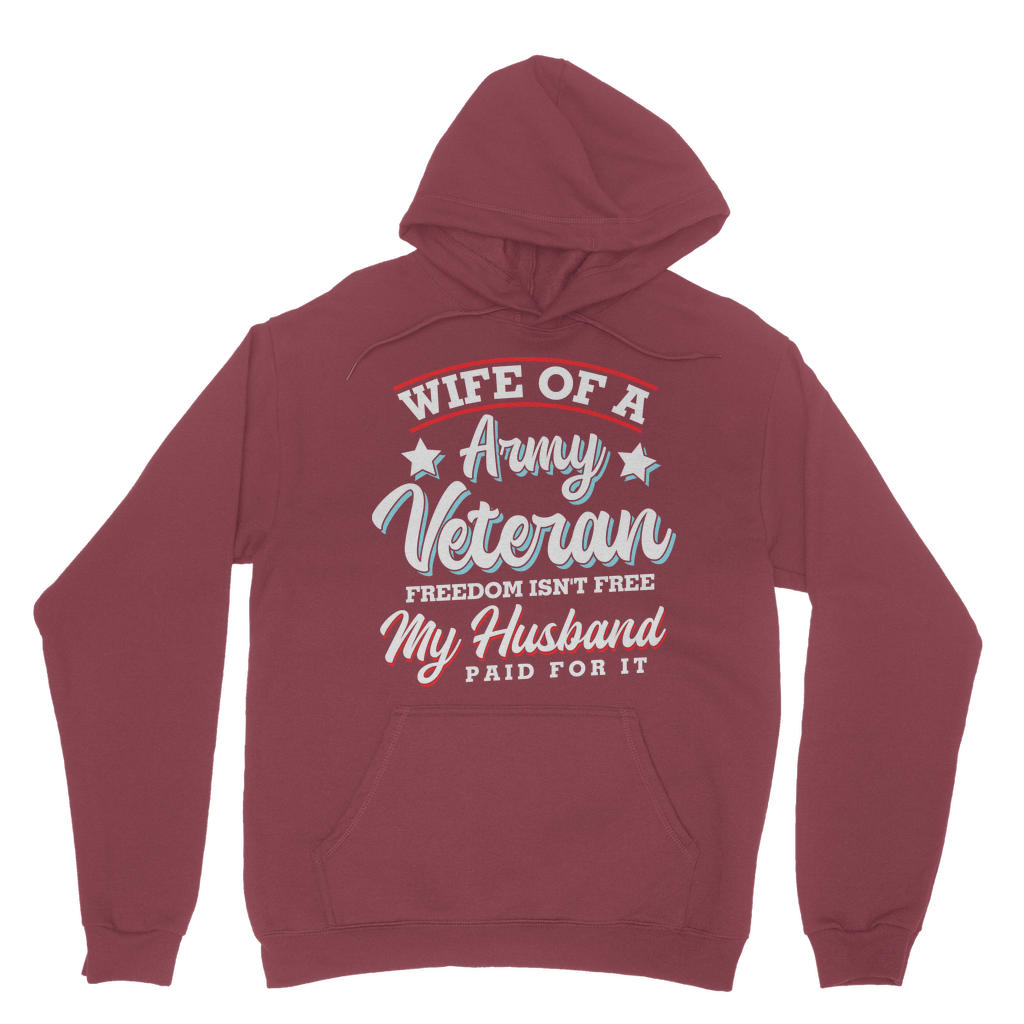 Wife of a Army Veteran Classic Adult Hoodie