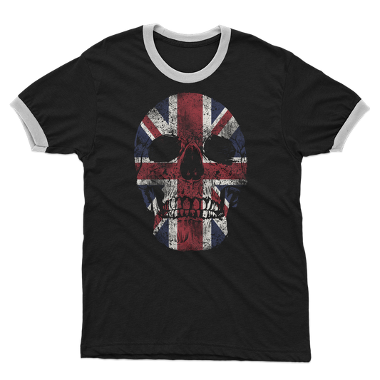 British Skull Adult Ringer T-Shirt