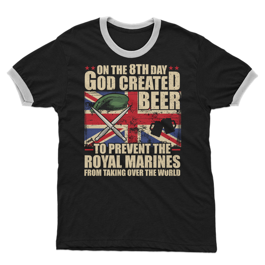 Royal Marines Love Beer Adult Ringer T-Shirt