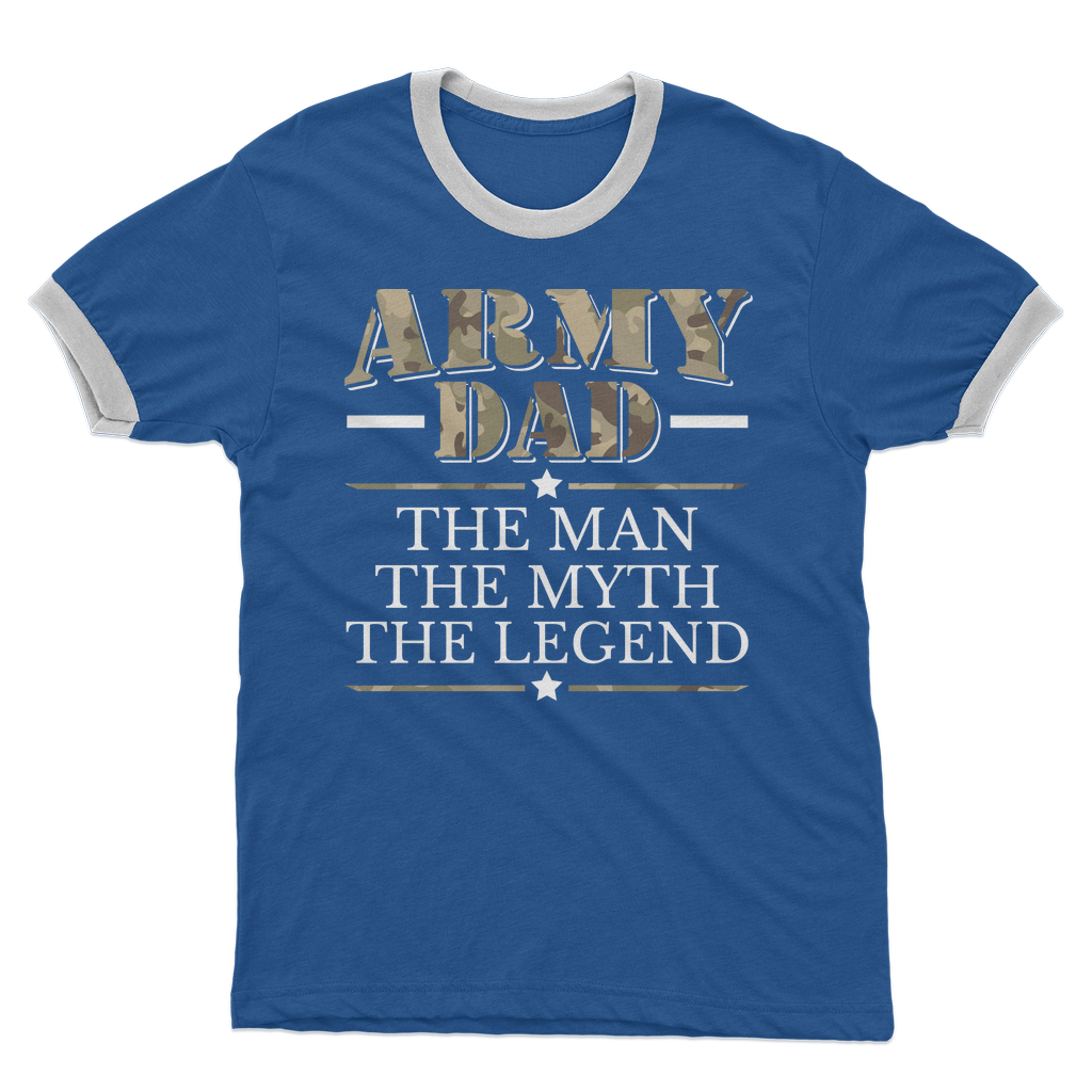 Army Dad - The Man, The Myth, The Legend Adult Ringer T-Shirt