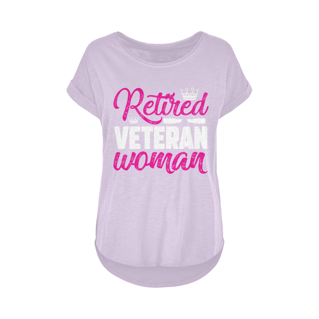 Retired Veteran Women Women's Long Slub T-Shirt XS-5XL