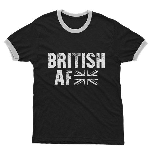 British AF Adult Ringer T-Shirt