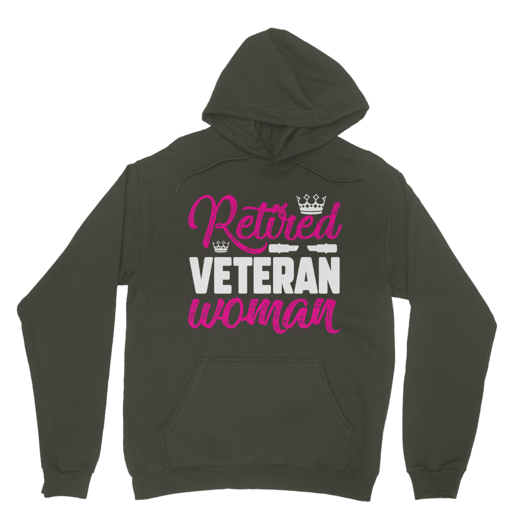 Retired Veteran Women Classic Adult Hoodie