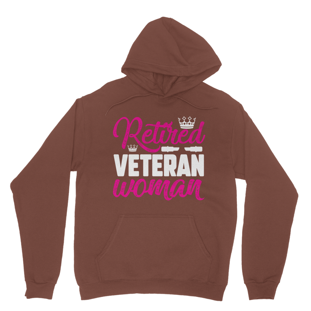 Retired Veteran Women Classic Adult Hoodie