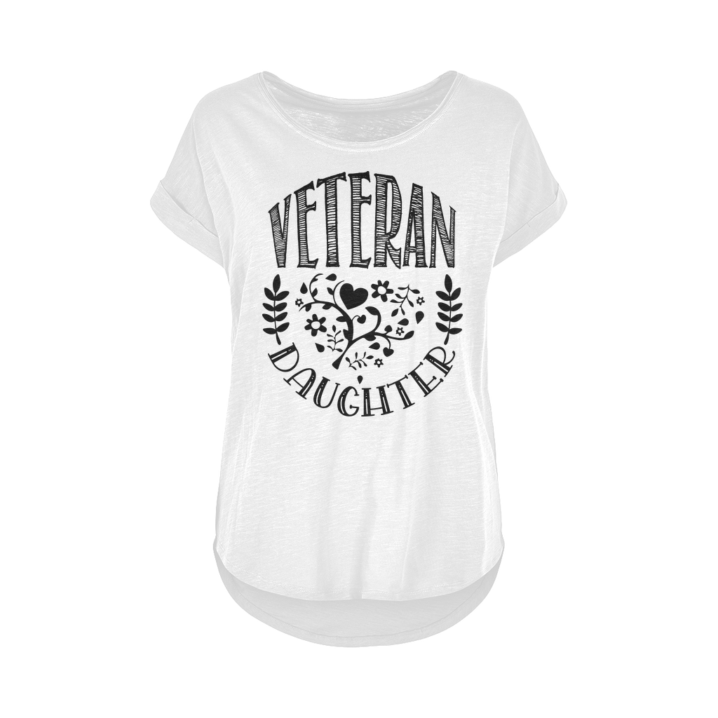 Veteran Daughter Women's Long Slub T-Shirt XS-5XL