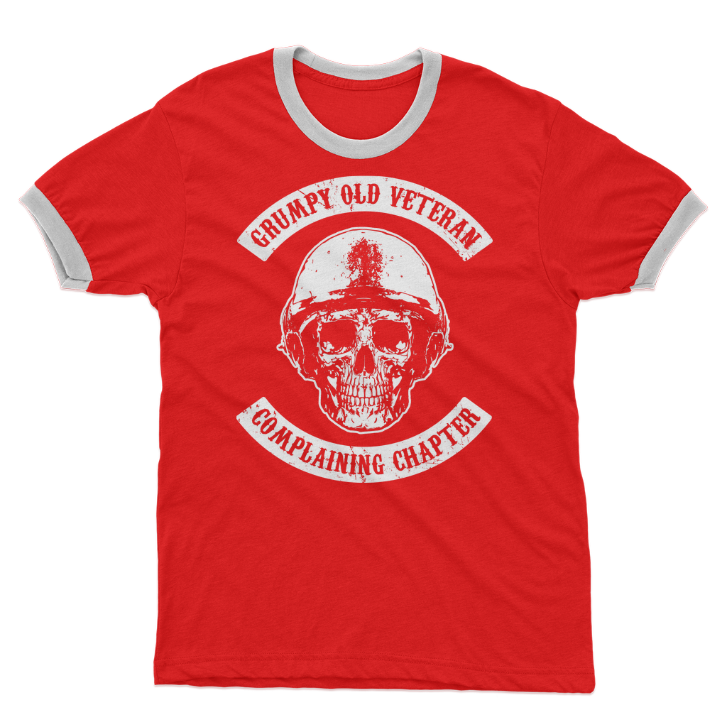 Grumpy Old Veteran - Complaining Chapter Adult Ringer T-Shirt