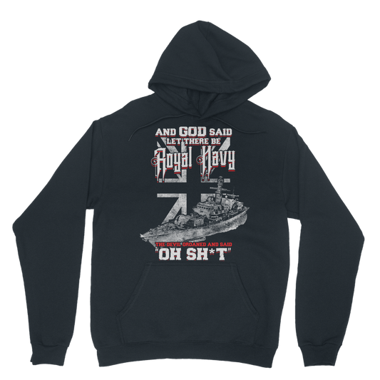 And God Said Let There Be Royal Navy Classic Adult Hoodie