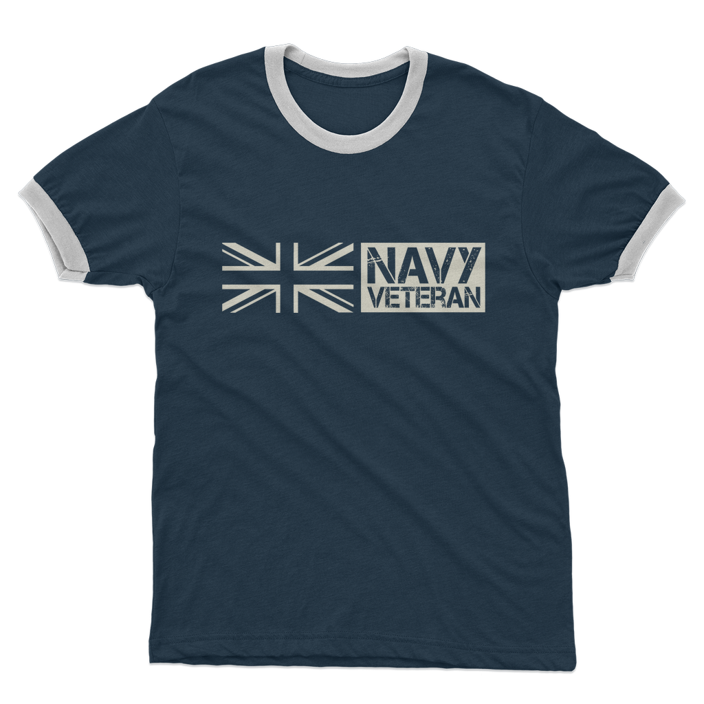 Navy Veteran Adult Ringer T-Shirt