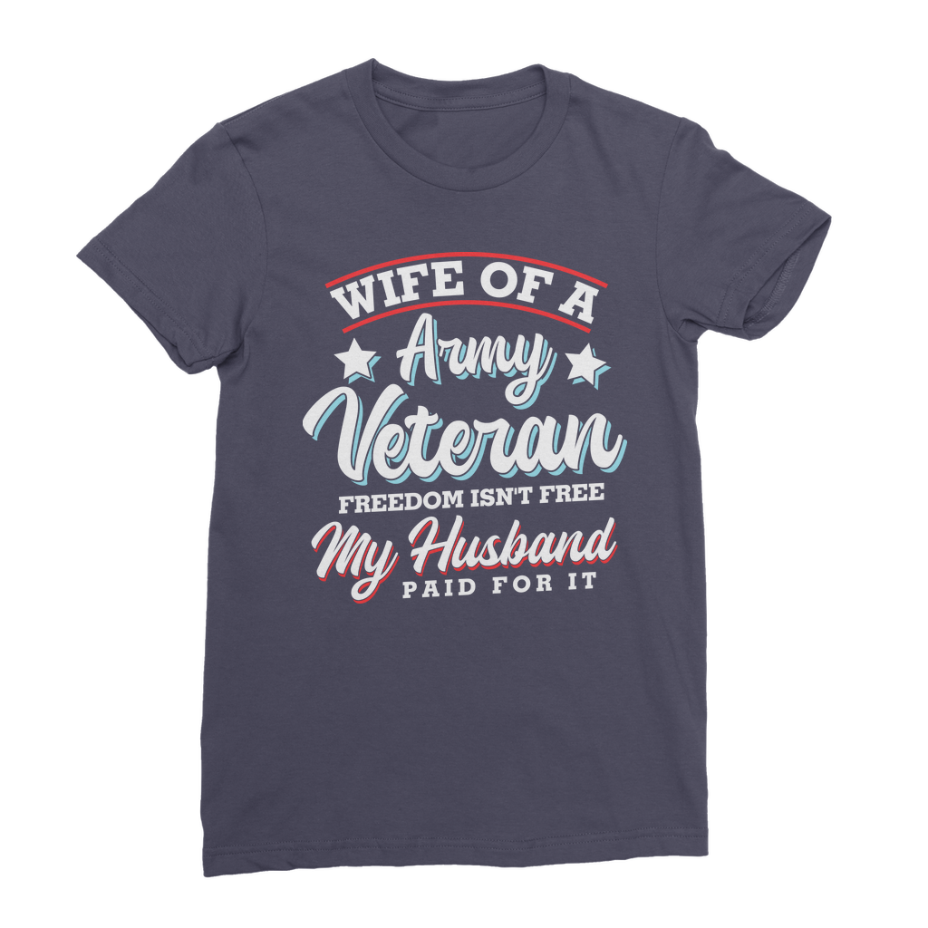 Wife of a Army Veteran Premium Jersey Women's T-Shirt
