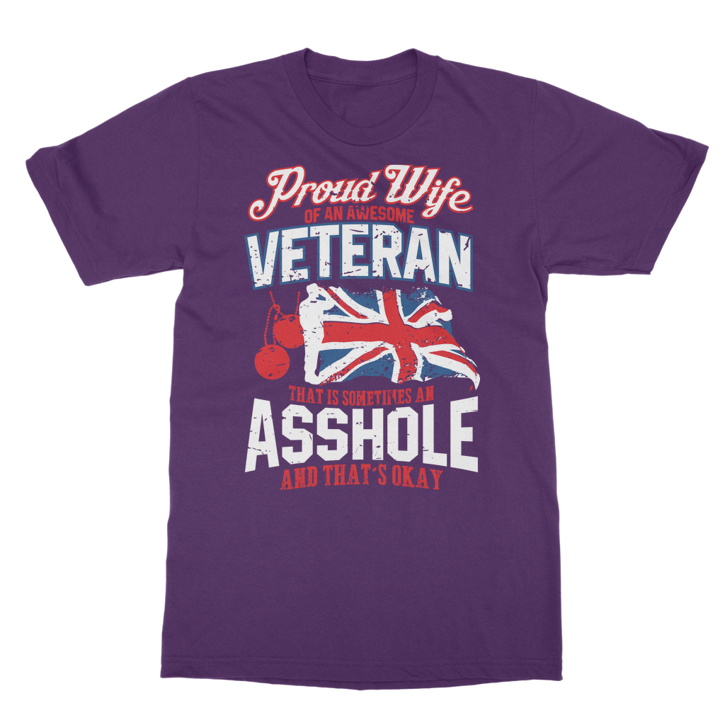 Proud Wife Of An Awesome Veteran Classic Adult T-Shirt