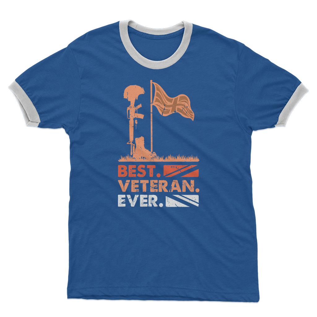 Best. Veteran. Ever. Adult Ringer T-Shirt