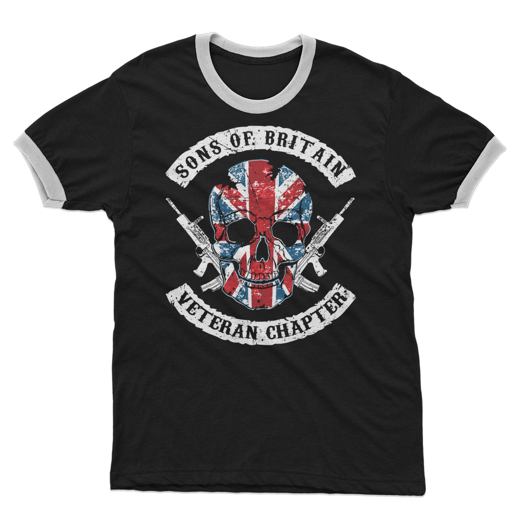 Sons Of Britain - Veteran Chapter Adult Ringer T-Shirt