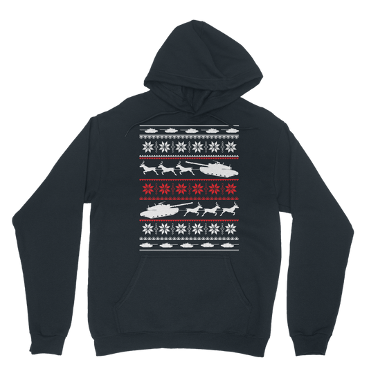 Army Sleigh Tank Christmas Classic Adult Hoodie