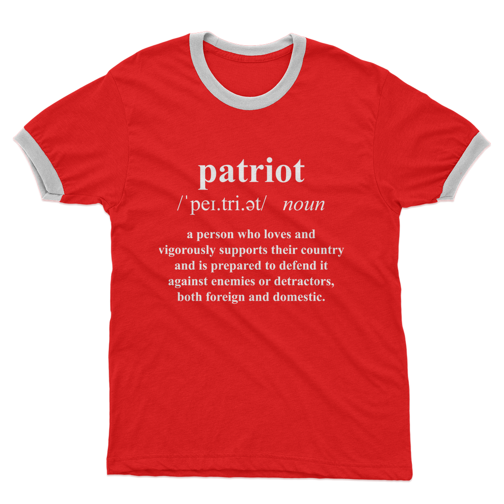 Patriot Dictionary Adult Ringer T-Shirt