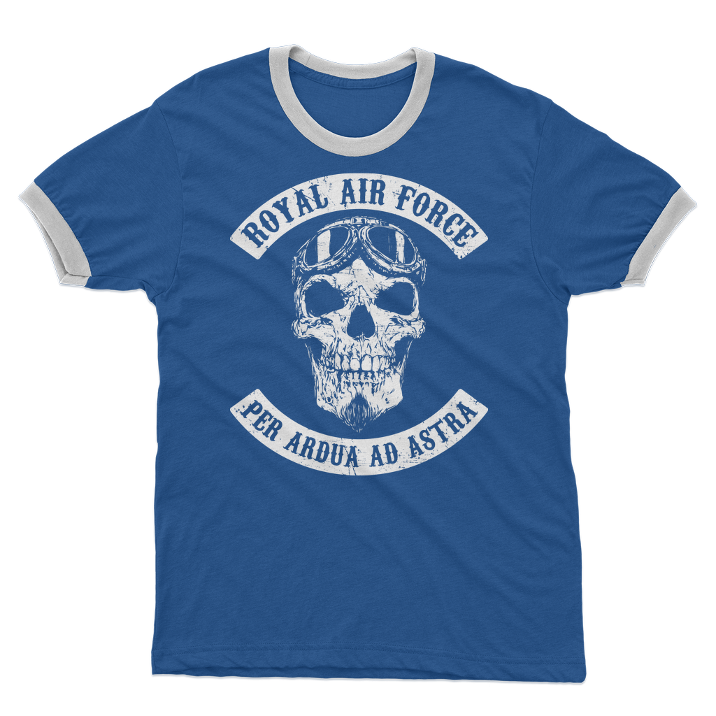 RAF - Per Ardua Ad Astra Adult Ringer T-Shirt