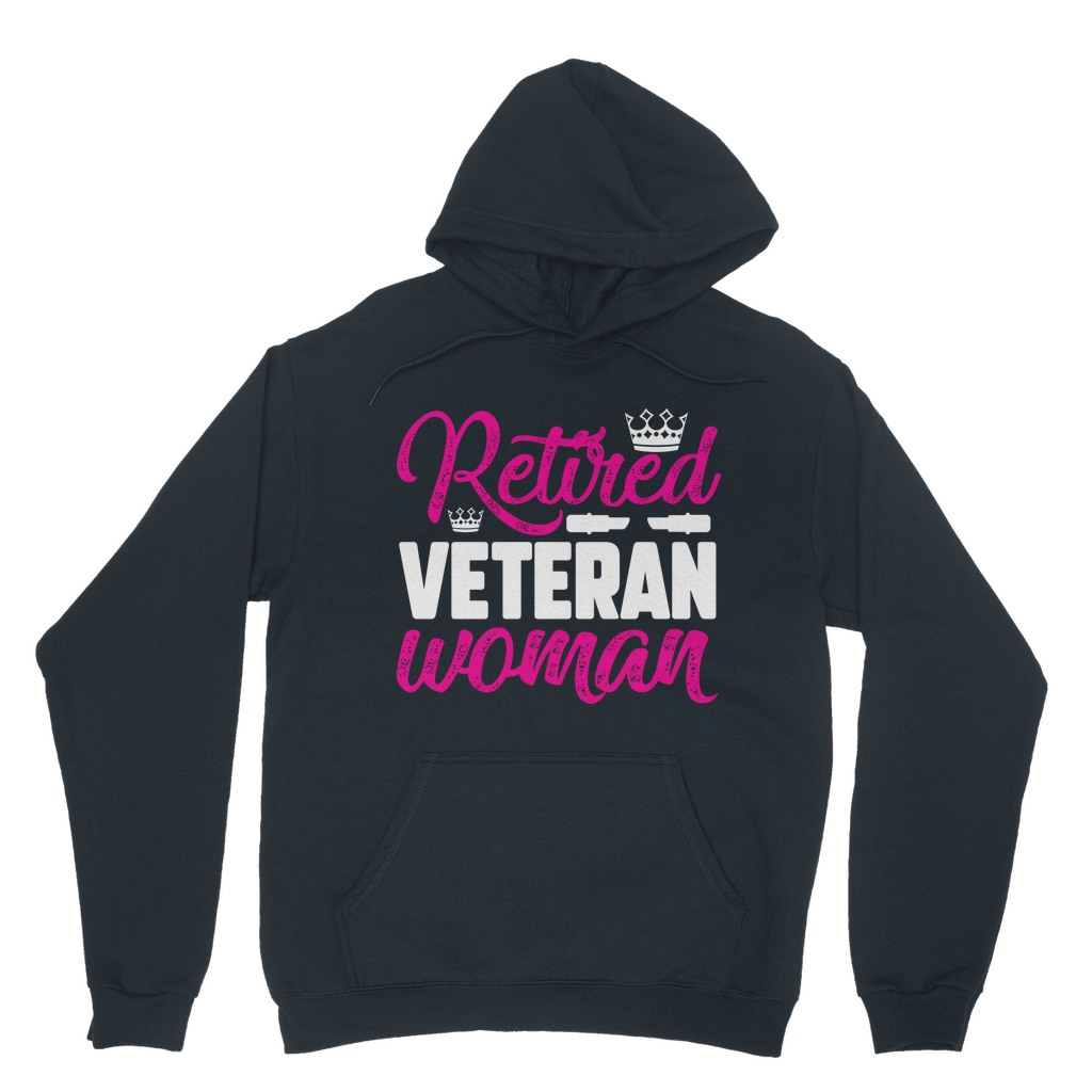 Retired Veteran Women Classic Adult Hoodie