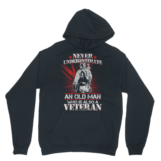Never Underestimate An Old Man Who Is Also A Veteran Classic Adult Hoodie