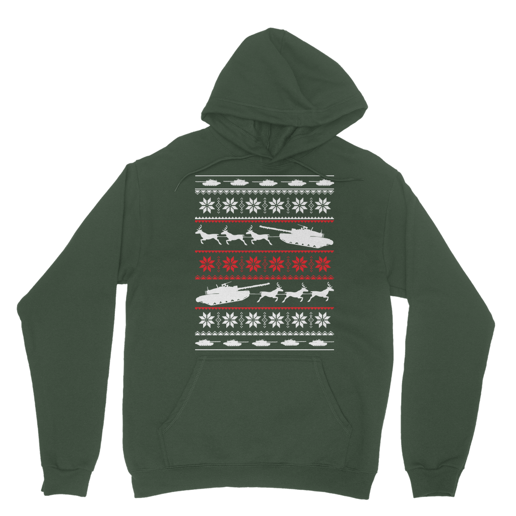 Army Sleigh Tank Christmas Classic Adult Hoodie