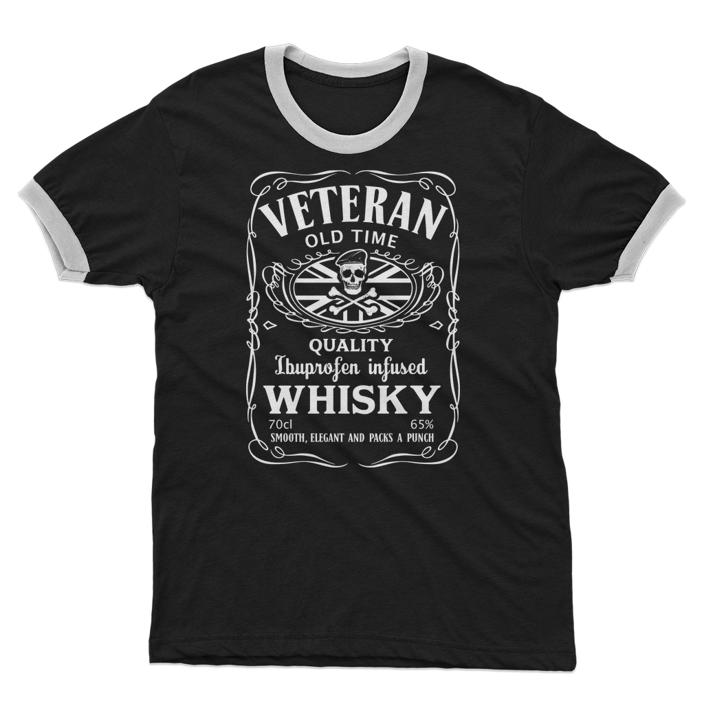 Veteran Whisky Adult Ringer T-Shirt