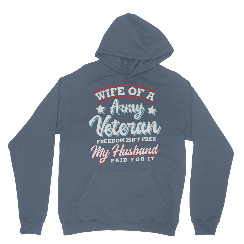Wife of a Army Veteran Classic Adult Hoodie