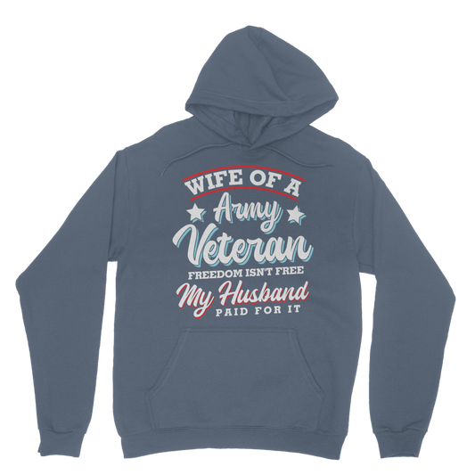 Wife of a Army Veteran Classic Adult Hoodie