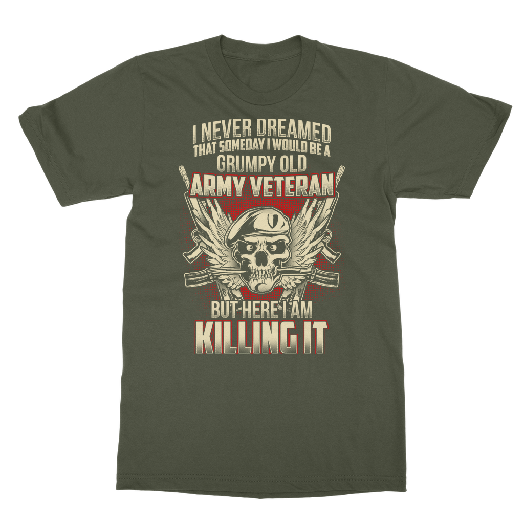 Grumpy Old Army Veteran Classic Adult T-Shirt