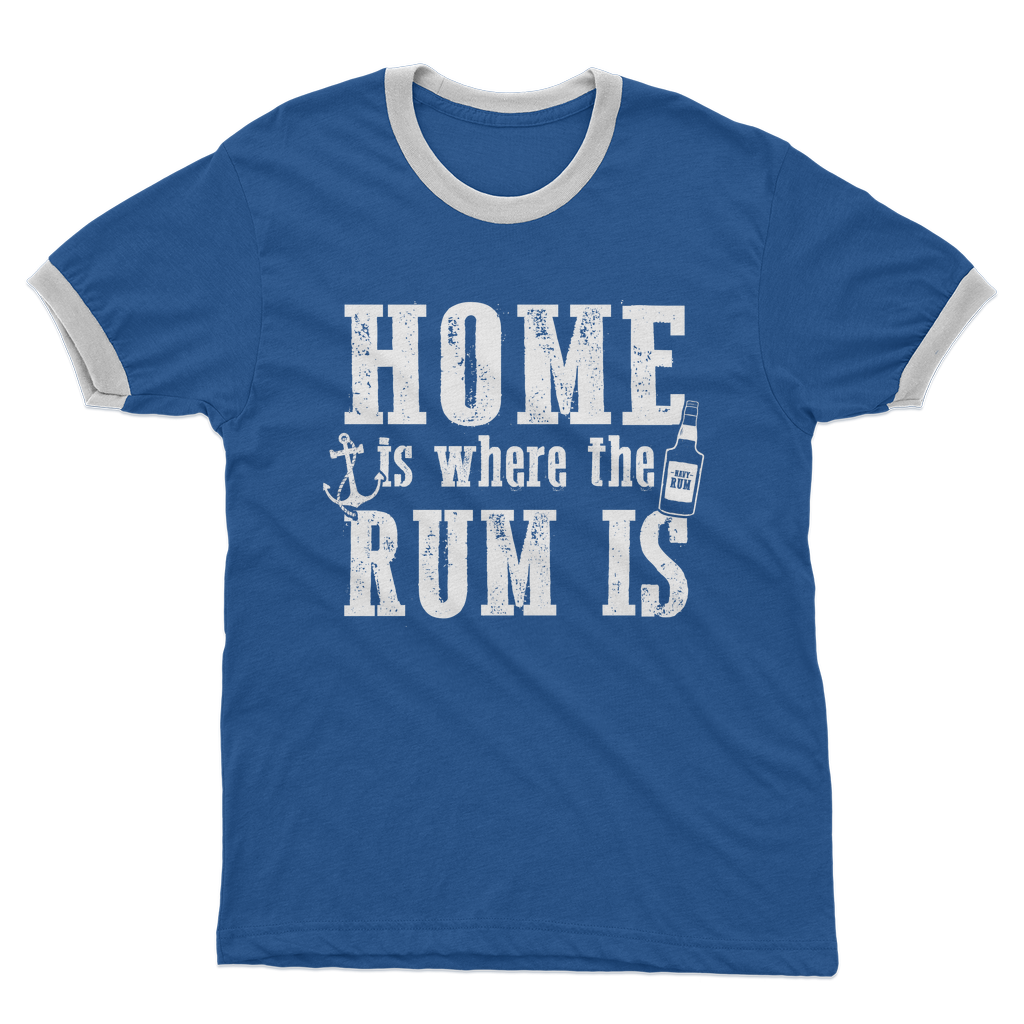 Home Is Where The Rum Is Adult Ringer T-Shirt