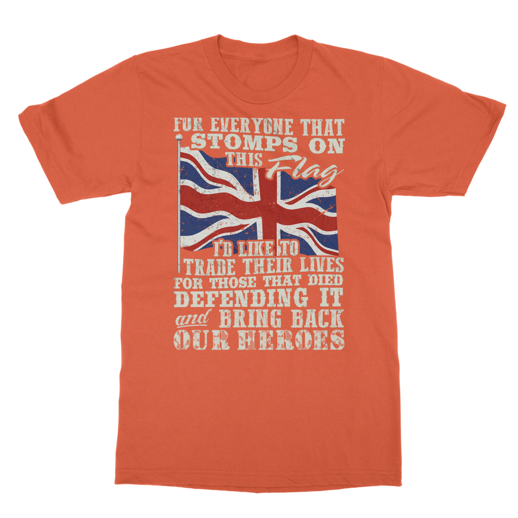 Don't Stomp On This Flag Classic Adult T-Shirt