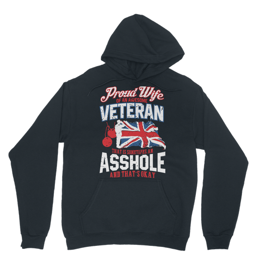 Proud Wife Of An Awesome Veteran Classic Adult Hoodie