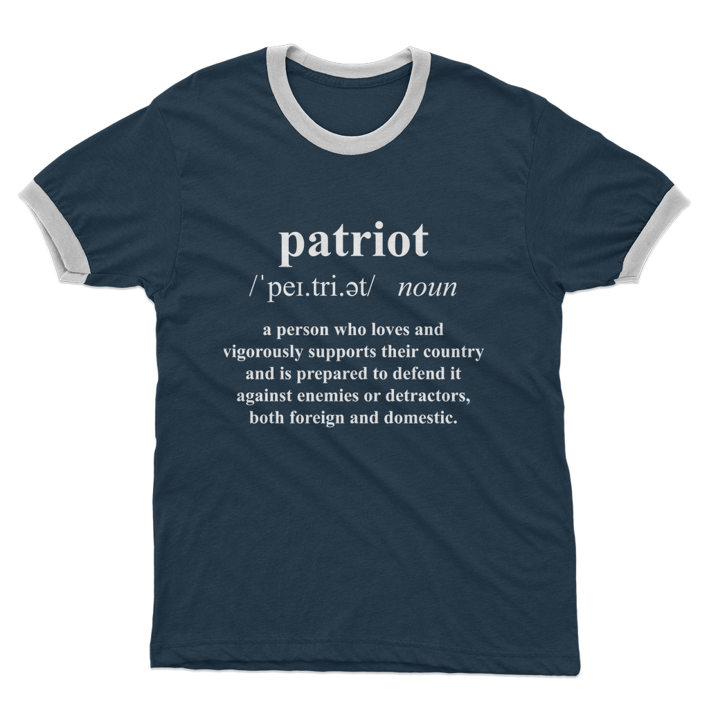 Patriot Dictionary Adult Ringer T-Shirt