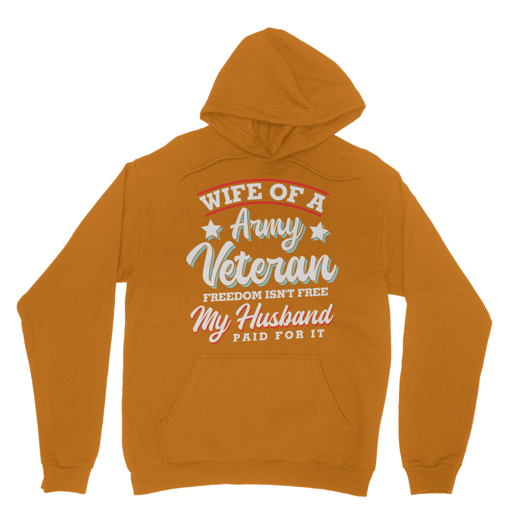 Wife of a Army Veteran Classic Adult Hoodie