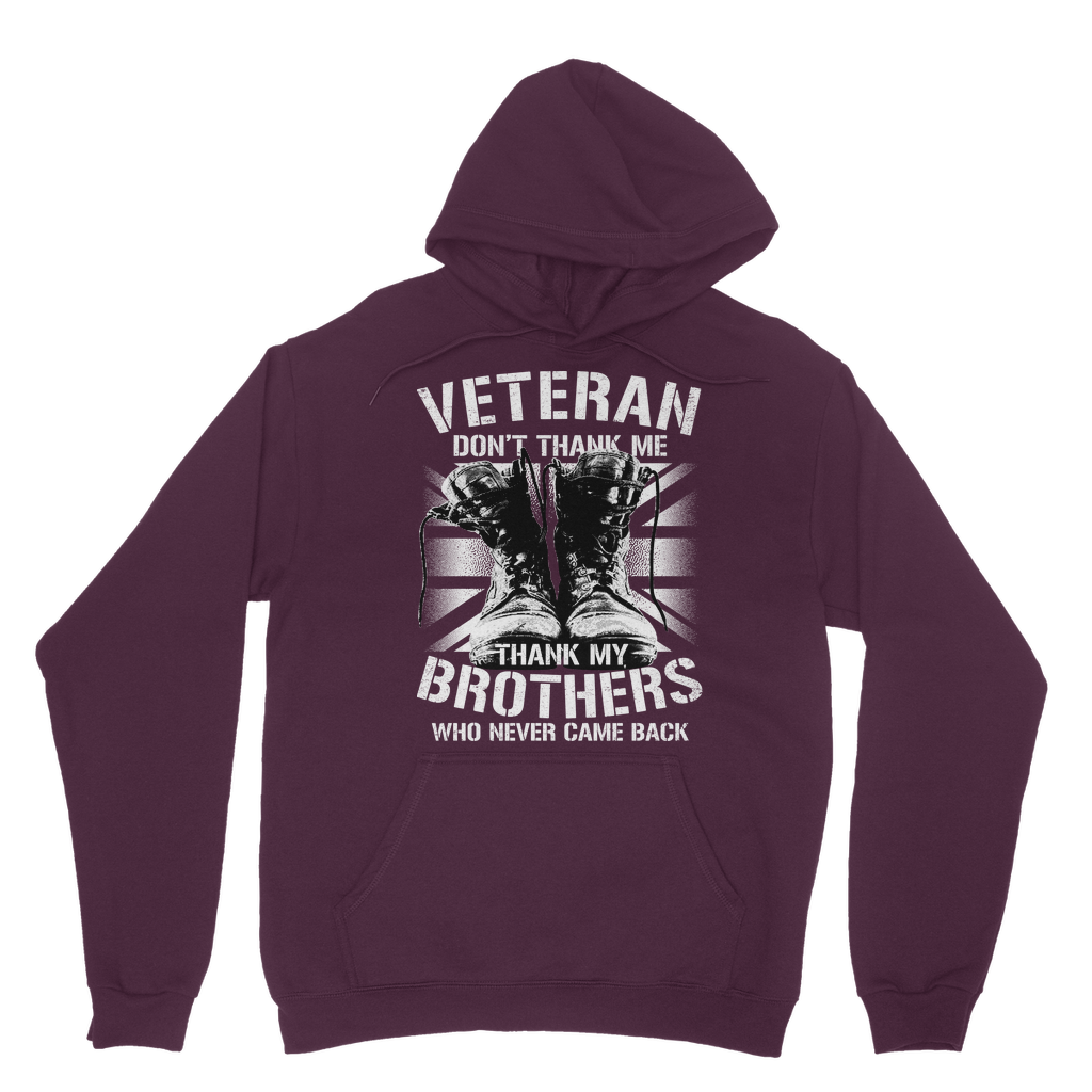 Veteran Don't Thank Me Classic Adult Hoodie