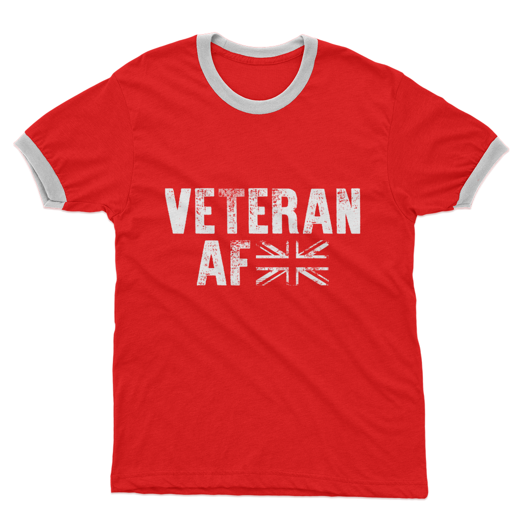 Veteran AF Adult Ringer T-Shirt