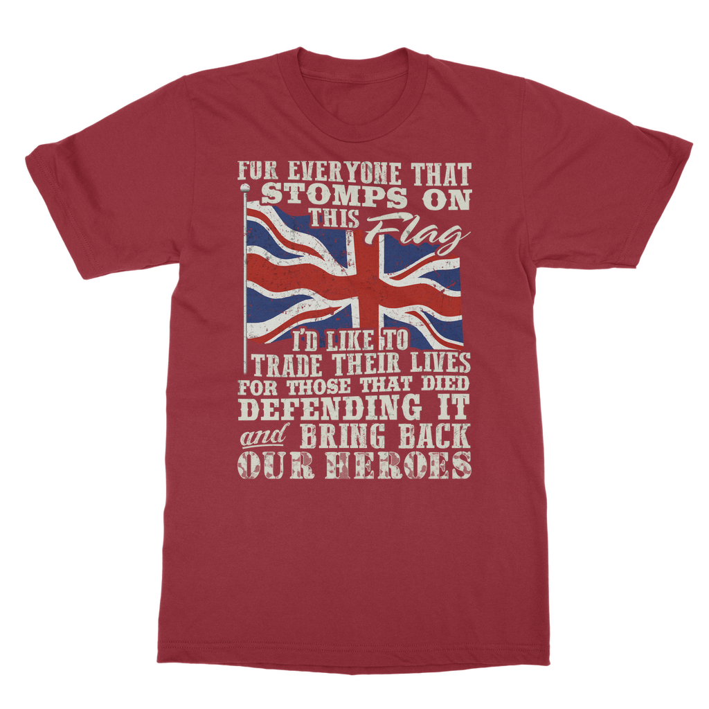 Don't Stomp On This Flag Classic Adult T-Shirt