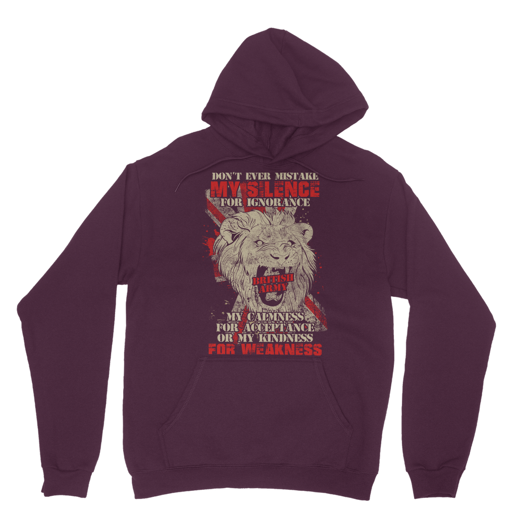 British Army - Don't Ever Mistake My Silence Classic Adult Hoodie