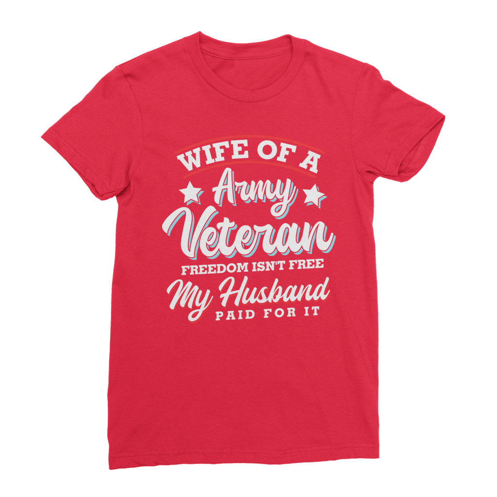Wife of a Army Veteran Premium Jersey Women's T-Shirt